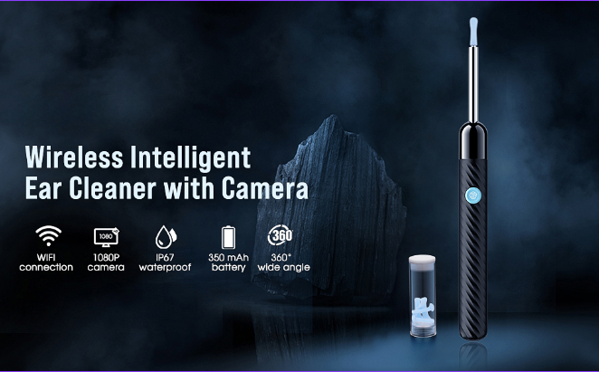  🔥HOT SALE -60% OFF🔥 Ear Wax Removal - Earwax Remover Tool with 8 Pcs Ear Set - Ear Canal Cleaner with 1080P Camera -  Ear Cleaning Kit with 6 Ear Spoon - Ear Camera for iOS & Android